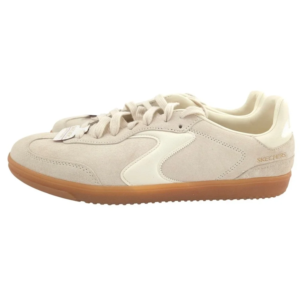Skechers Hotshot Azir Sneakers Mens 13 Beige Suede Court Classics Shoes NEW